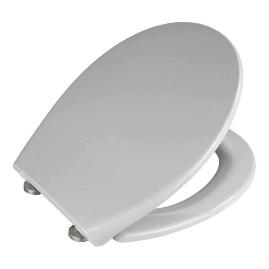 WENKO 22402100-WC asiento para inodoro SAMOS 44,5x37,5 cm gris/plateado