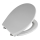 WENKO 22402100-WC asiento para inodoro SAMOS 44,5x37,5 cm gris/plateado