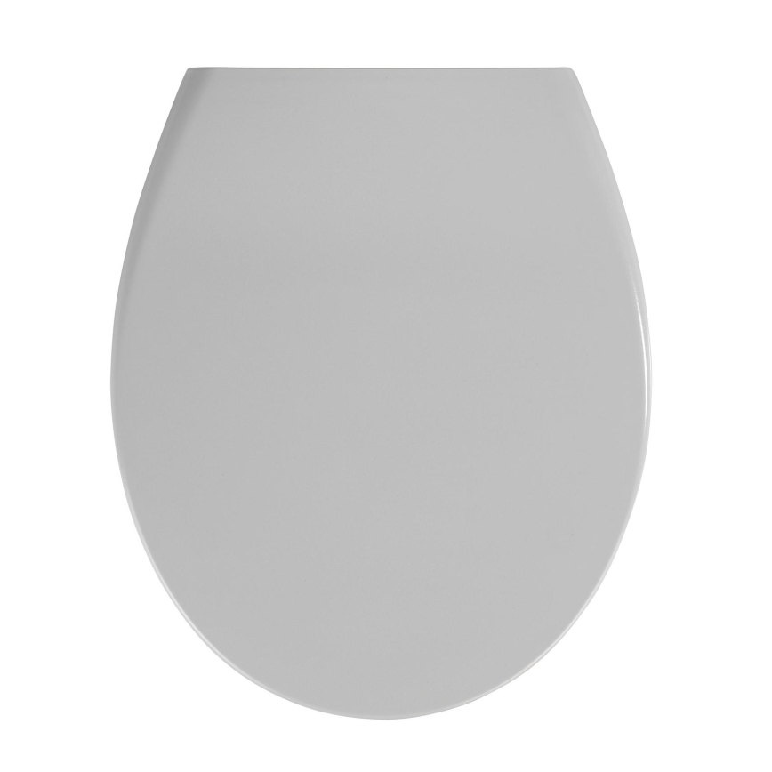 WENKO 22402100-WC asiento para inodoro SAMOS 44,5x37,5 cm gris/plateado