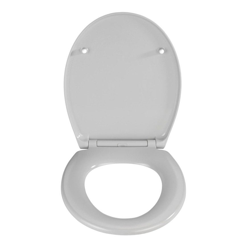WENKO 22402100-WC asiento para inodoro SAMOS 44,5x37,5 cm gris/plateado