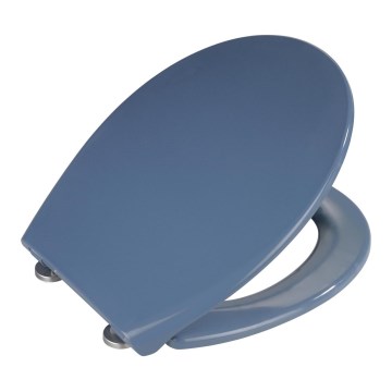 WENKO 22403100-WC asiento SAMOS 44,5x37,5 cm azul/plateado