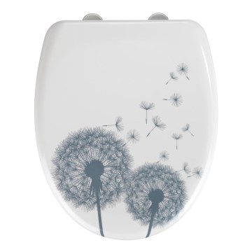 WENKO 22409100-WC asiento de inodoro ASTERA 45x38 cm multicolor/plateado