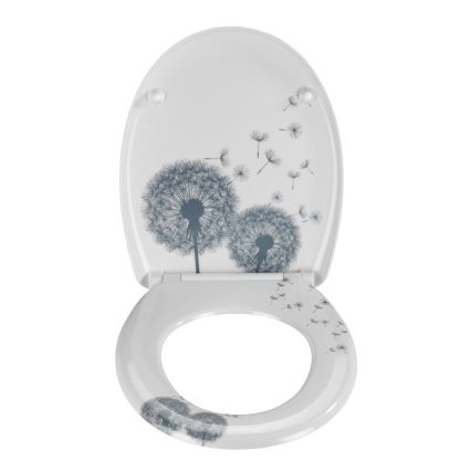 WENKO 22409100-WC asiento de inodoro ASTERA 45x38 cm multicolor/plateado