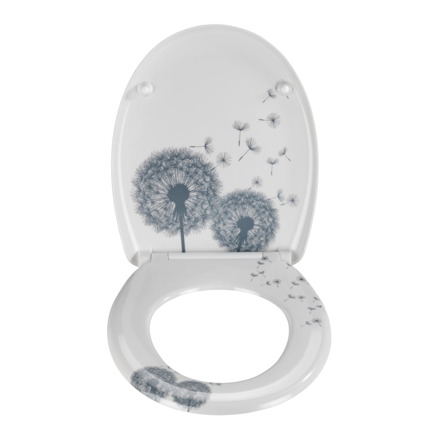 WENKO 22409100-WC asiento de inodoro ASTERA 45x38 cm multicolor/plateado