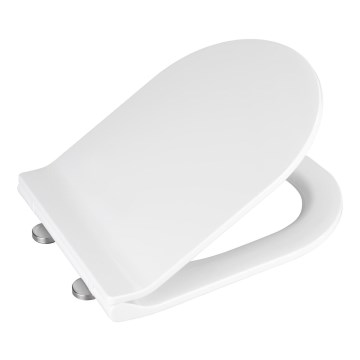 WENKO 22415100-Asiento de inodoro HABOS 46x36 cm blanco/plateado