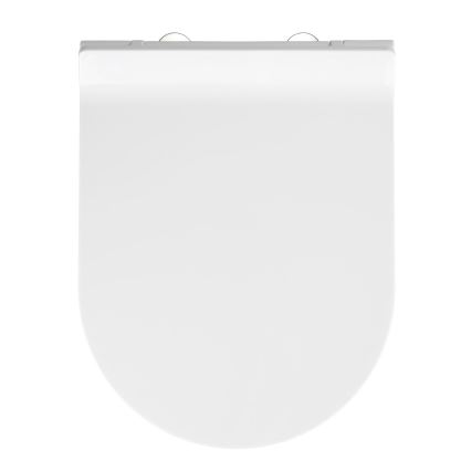 WENKO 22415100-Asiento de inodoro HABOS 46x36 cm blanco/plateado