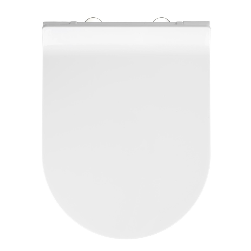 WENKO 22415100-Asiento de inodoro HABOS 46x36 cm blanco/plateado