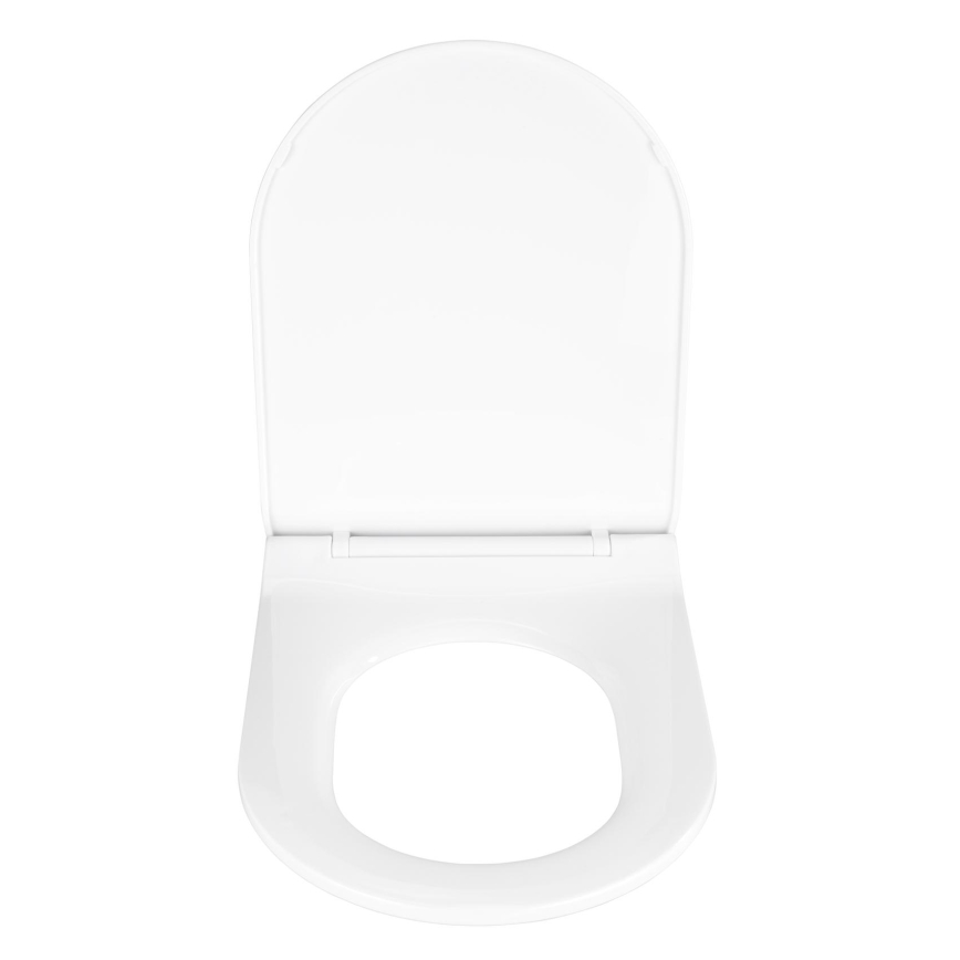 WENKO 22415100-Asiento de inodoro HABOS 46x36 cm blanco/plateado