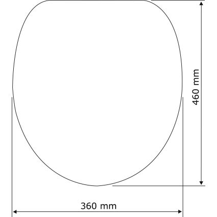 WENKO 22415100-Asiento de inodoro HABOS 46x36 cm blanco/plateado
