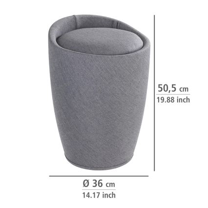 WENKO 22448100 - Taburete CANDY 36x50,5 cm gris/negro