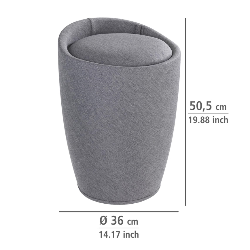 WENKO 22448100 - Taburete CANDY 36x50,5 cm gris/negro