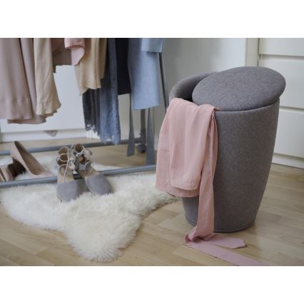 WENKO 22448100 - Taburete CANDY 36x50,5 cm gris/negro
