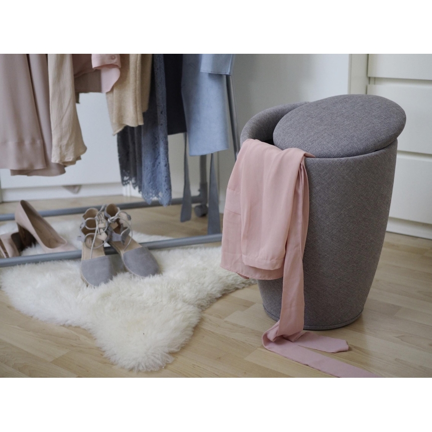 WENKO 22448100 - Taburete CANDY 36x50,5 cm gris/negro