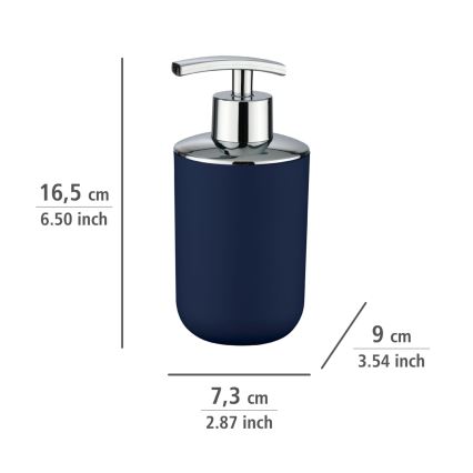 WENKO 22519100 - Dispensador de jabón BRASIL 320 ml azul/cromo brillante