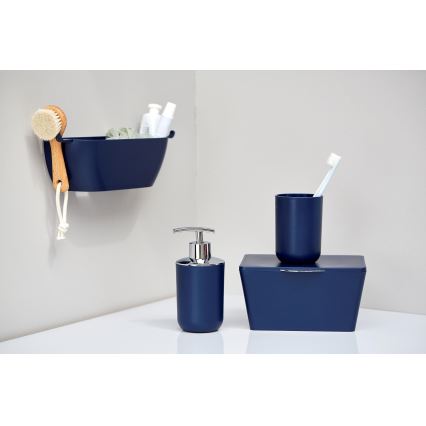 WENKO 22519100 - Dispensador de jabón BRASIL 320 ml azul/cromo brillante