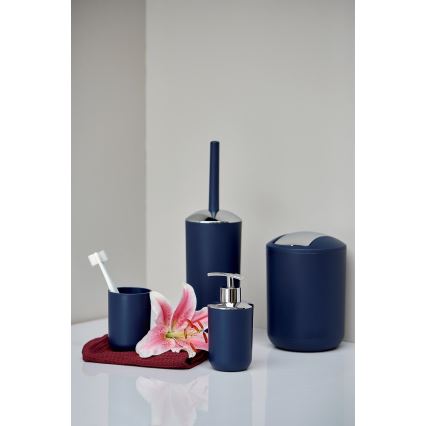WENKO 22520100 - Papelera BRASIL 14x21 cm azul/cromo brillante