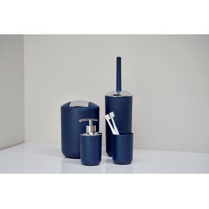 WENKO 22520100 - Papelera BRASIL 14x21 cm azul/cromo brillante