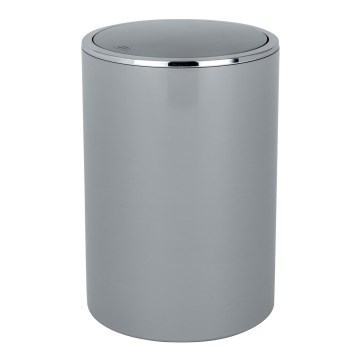 WENKO 22562100 - Papelera INCA 18,5x25,5 cm gris/cromo brillante