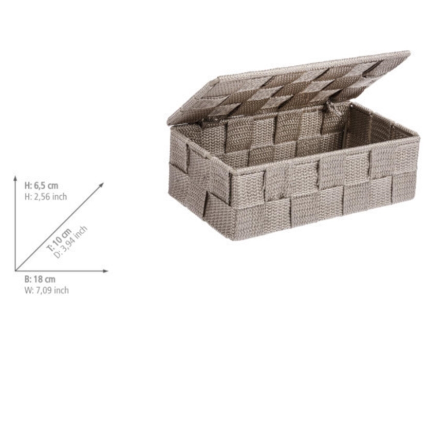 WENKO 22572100 - Organizador ADRIA 18x10 cm beige