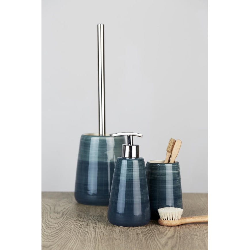 WENKO 22648100 - Set para WC POTTERY 12,5x39,5 cm turquesa