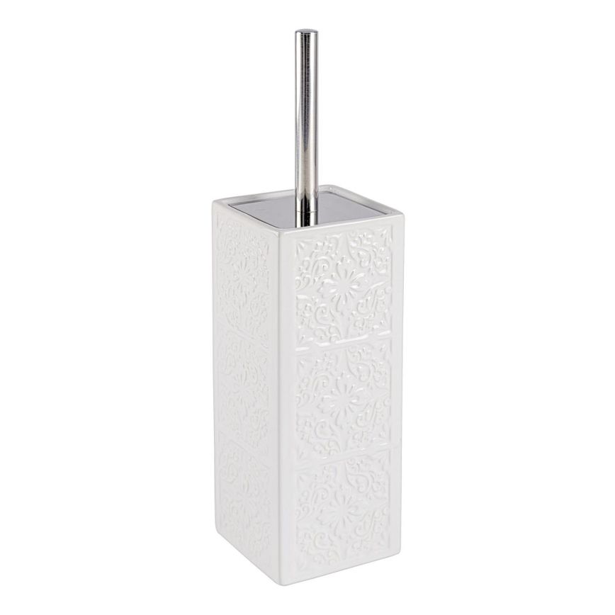 WENKO 22651100 - Escobilla para WC CORDOBA 9,5x35 cm blanca