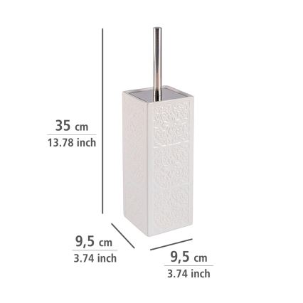 WENKO 22651100 - Escobilla para WC CORDOBA 9,5x35 cm blanca