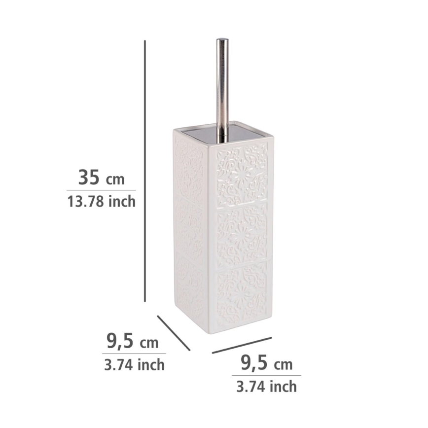 WENKO 22651100 - Escobilla para WC CORDOBA 9,5x35 cm blanca
