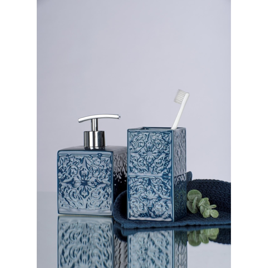 WENKO 22653100 - Dosificador de jabón CORDOBA 500 ml azul