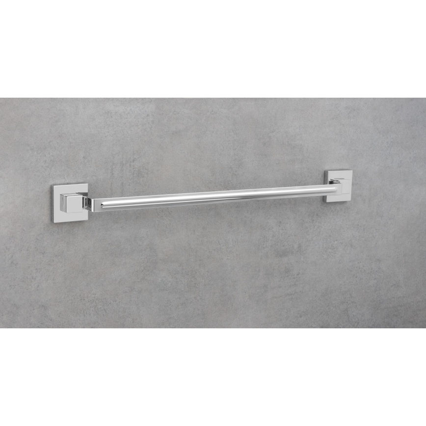 WENKO 22684100-Soporte para toallas VACUUM-LOC QUADRO ED 60,5x6 cm plateado/cromo brillante