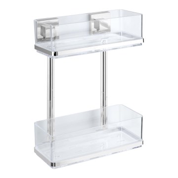 WENKO 22691100-Estante VACUUM-LOC QUADRO ED 25,5x32,5 cm plateado/cromo brillante/transparente
