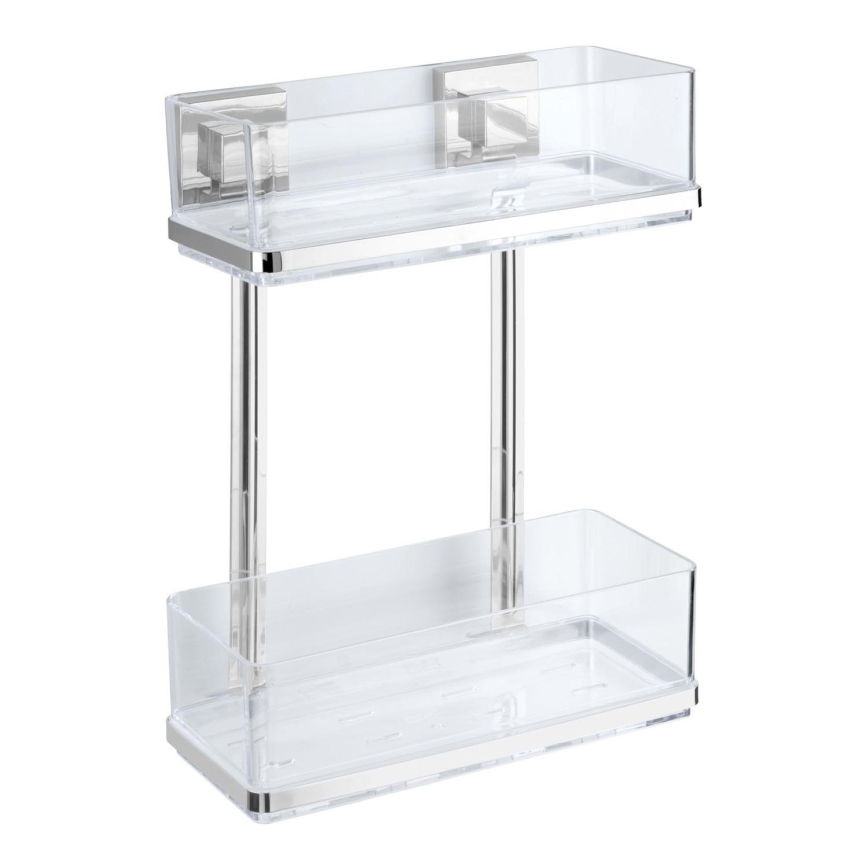 WENKO 22691100-Estante VACUUM-LOC QUADRO ED 25,5x32,5 cm plateado/cromo brillante/transparente