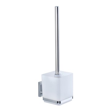 WENKO 22695100-WC cepillo de inodoro VACUUM-LOC QUADRO ED 9,5x37 cm plateado/cromo brillante/transparente