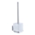 WENKO 22695100-WC cepillo de inodoro VACUUM-LOC QUADRO ED 9,5x37 cm plateado/cromo brillante/transparente