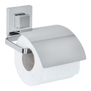 WENKO 22696100-Soporte para papel higiénico VACUUM-LOC QUADRO ED 13x14 cm cromado brillante