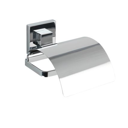 WENKO 22696100-Soporte para papel higiénico VACUUM-LOC QUADRO ED 13x14 cm cromado brillante