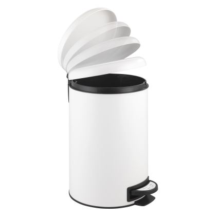 WENKO 22707100 - Cubo de basura LEMAN 25x38 cm blanco/negro