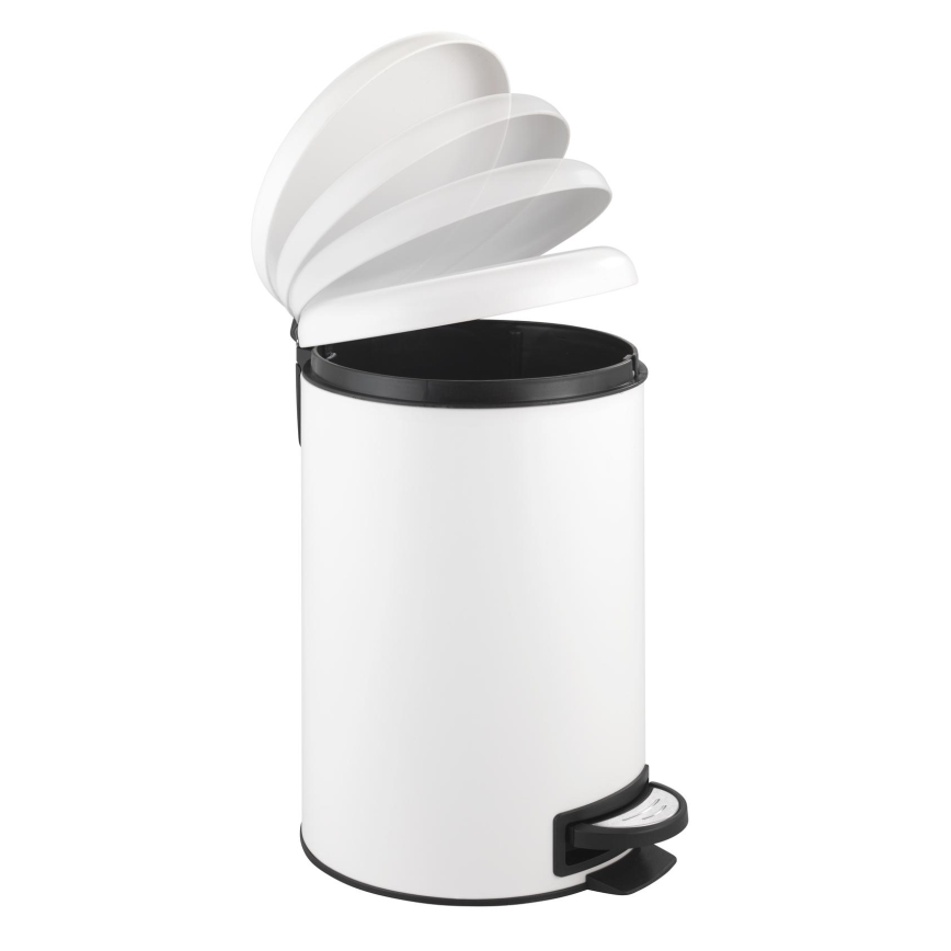 WENKO 22707100 - Cubo de basura LEMAN 25x38 cm blanco/negro