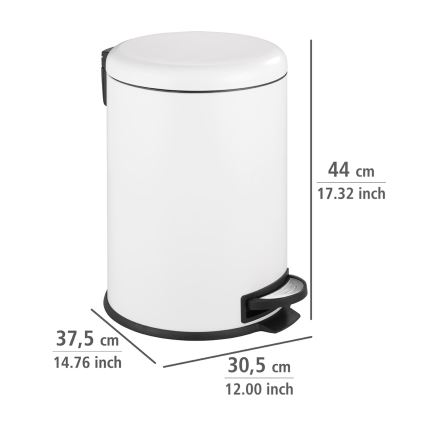 WENKO 22708100 - Cesto LEMAN 30,5x44 cm blanco/negro
