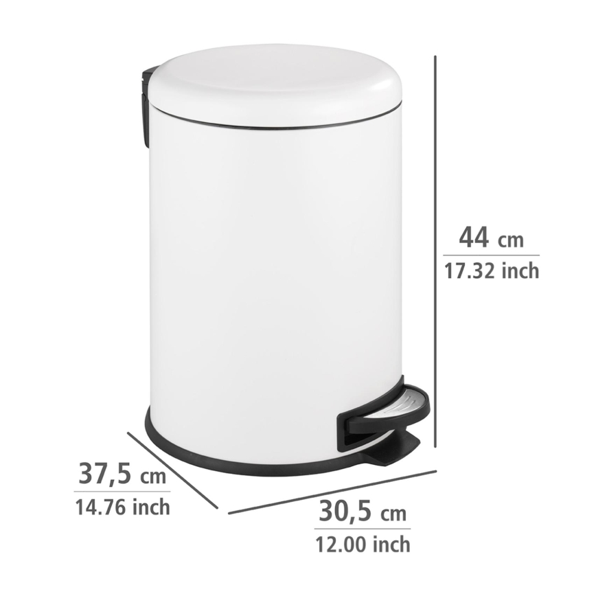 WENKO 22708100 - Cesto LEMAN 30,5x44 cm blanco/negro