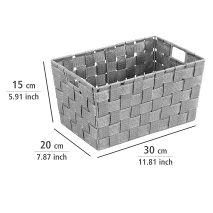 WENKO 22791100 - Cesta ADRIA 30x20 cm gris
