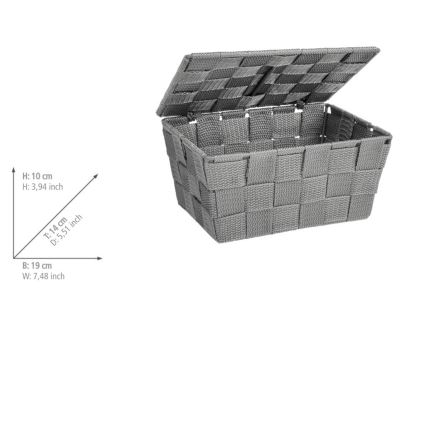 WENKO 22793100 - Cesto ADRIA 19 x 14 cm, gris