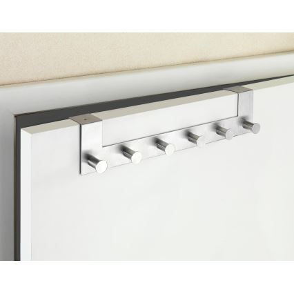 WENKO 22804100-Perchero CELANO 39x11 cm acero inoxidable/plateado