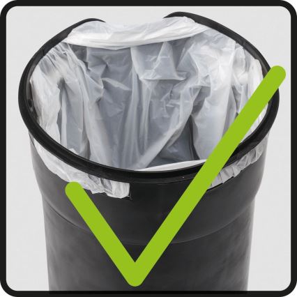 WENKO 22829100 - Papelera LEMAN 17x25 cm acero inoxidable/satinado/negro