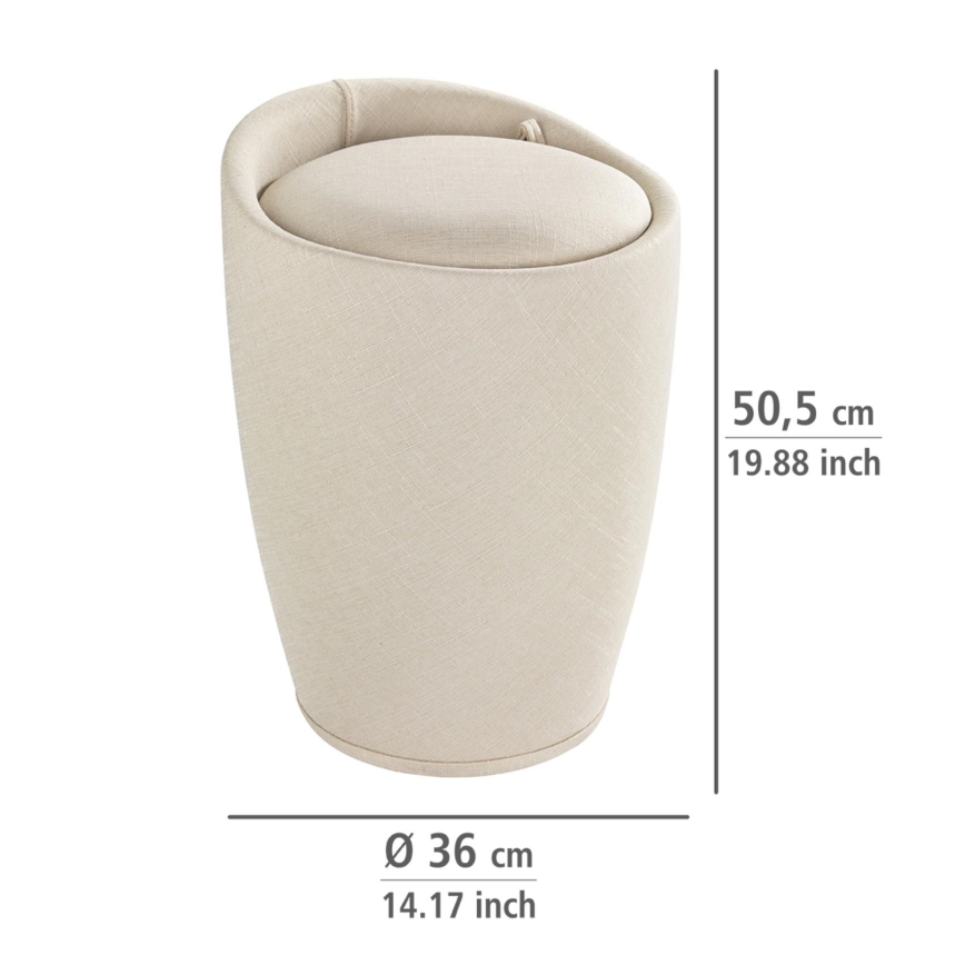 WENKO 22834100 - Taburete CANDY 36 x 50,5 cm beige/negro