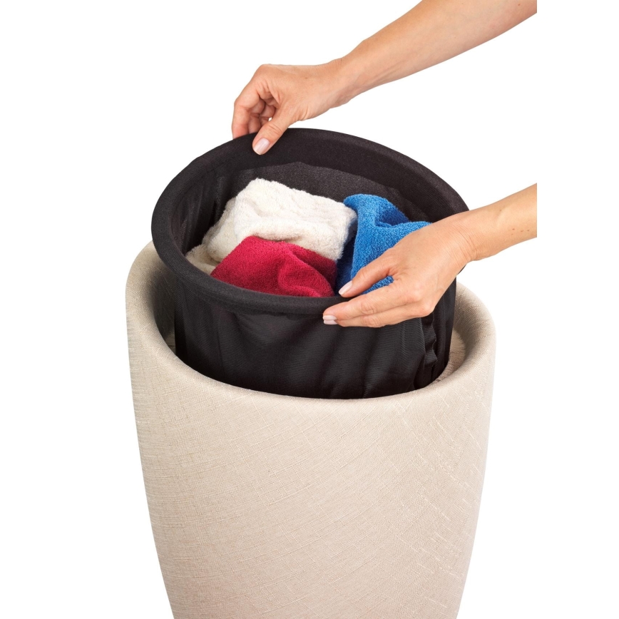 WENKO 22834100 - Taburete CANDY 36 x 50,5 cm beige/negro