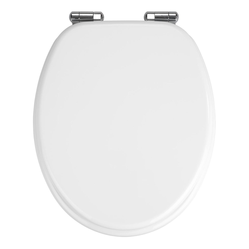 WENKO 22885100-WC asiento de inodoro URBIO 36x42,5 cm blanco/plateado
