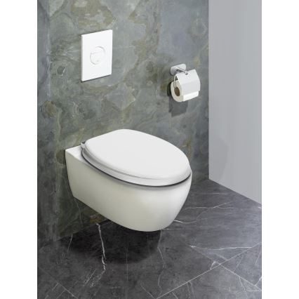 WENKO 22885100-WC asiento de inodoro URBIO 36x42,5 cm blanco/plateado