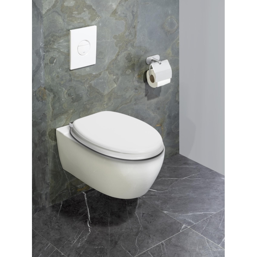 WENKO 22885100-WC asiento de inodoro URBIO 36x42,5 cm blanco/plateado