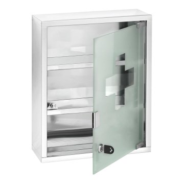 WENKO 22924100 - Botiquín 30x40 cm acero inoxidable/plateado
