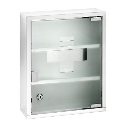 WENKO 22924100 - Botiquín 30x40 cm acero inoxidable/plateado